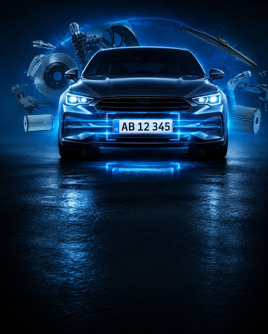 nummerplade på bil